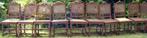 Lot de 10 chaises cannées et sculptées en chêne, moyen état, Enlèvement, Utilisé