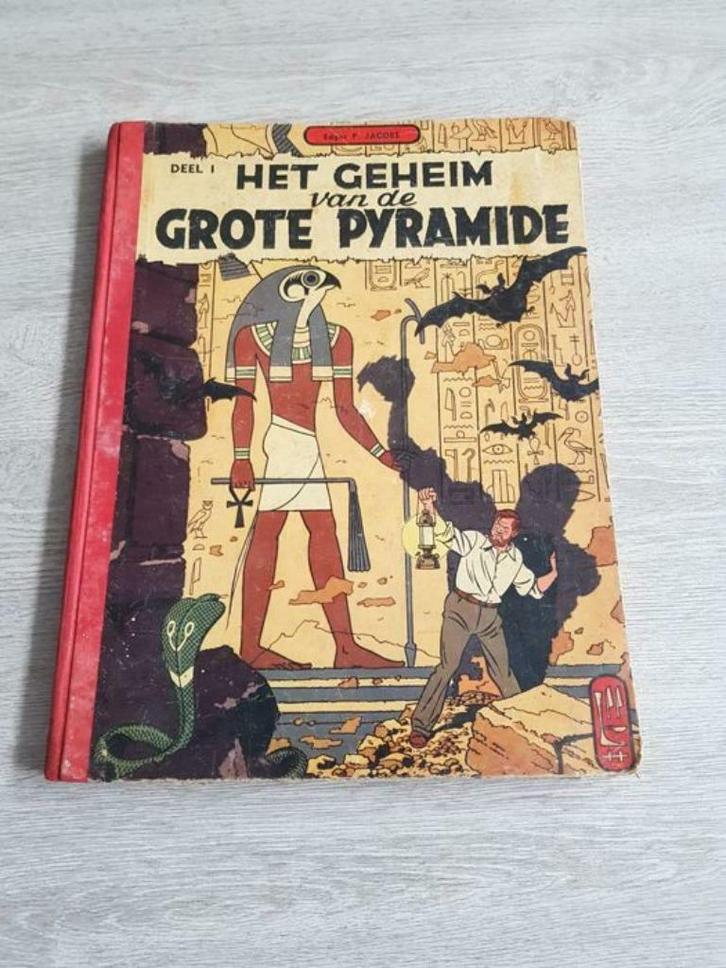 Blake en Mortimer-Geheim grote pyramide 1-hc-linnen rug-1954, Boeken, Stripverhalen, Gelezen, Eén stripboek, Ophalen of Verzenden