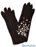 Gants en laine Pia Rossini noirs T.U neufs Black wool gloves, Gants, Envoi, Neuf