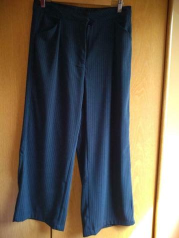 Pantalon bleu à rayures - Jacqueline de Yong, Enlèvement ou Envoi, Taille 36 (S), Comme neuf, Longs