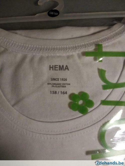 NIEUW wit T-shirt voor meisjes - m. 158/164, Kinderen en Baby's, Kinderkleding | Maat 158, Nieuw, Meisje, Shirt of Longsleeve