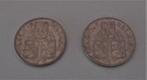 2 munten 1 franc Léopold III - type Wynants 1939 - 1940, Postzegels en Munten, Verzenden, België, Losse munt