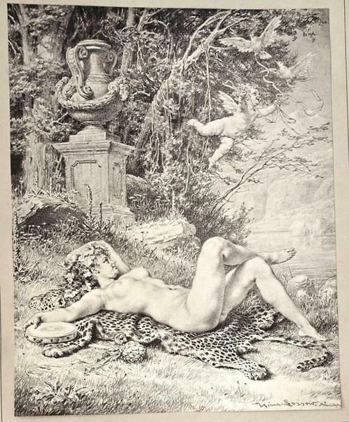 Triomphe de Cupidon 1881 12 dessins erotiques Henri Lossow, Antiquités & Art, Antiquités | Livres & Manuscrits, Enlèvement ou Envoi