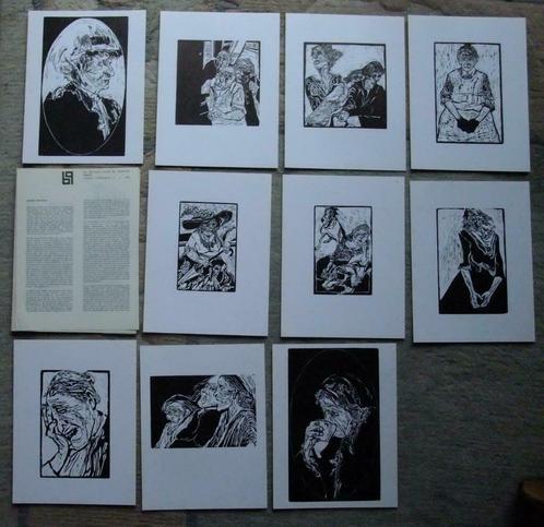 De bladen voor de grafiek: Moniek Gheysens - met 10 prenten, Boeken, Kunst en Cultuur | Beeldend, Ophalen of Verzenden