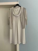 Lichtgrijze jurk rue blanche met bijpassende cardigan maat2, Grijs, Rue blanche, Knielengte, Maat 38/40 (M)