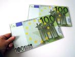 Glazen snijplank / boterhamplankje met 100 Euro biljet, Ophalen of Verzenden