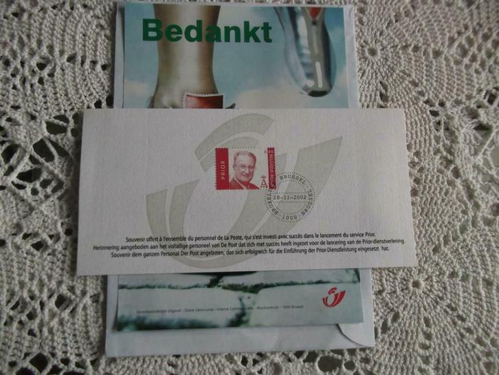 Prior zegel , Souvenir van De Post, Verzamelen, Postkaarten | België, 1980 tot heden, Ophalen of Verzenden