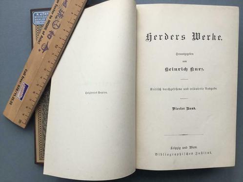 HERDER ~ 4 BRIEFE etc. ( ? ) livre en allemand., Antiek en Kunst, Antiek | Boeken en Manuscripten