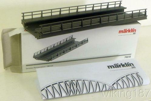 74613 MARKLIN - 1 x -CURVED BRIDGE DRIVE/RAMPE D'ACCES COURB, Hobby & Loisirs créatifs, Trains miniatures | HO, Neuf, Rails, Märklin