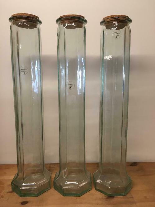 3 vazen Vidreco by la Mediterraneo, Huis en Inrichting, Woonaccessoires | Vazen, Zo goed als nieuw, Glas, Ophalen