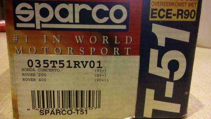 Honda Civic CrX Concerto *SPARCO* brake pads, Auto-onderdelen, Remmen en Aandrijving, Honda, Nieuw, Ophalen of Verzenden