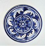 Oud decoratief blauw aardewerk bord - onberispelijk, Ophalen of Verzenden