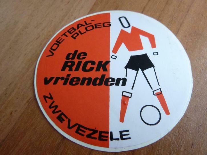 oude sticker zwevezele voetbalploeg de rickvrienden, Verzamelen, Overige Verzamelen, Nieuw, Verzenden
