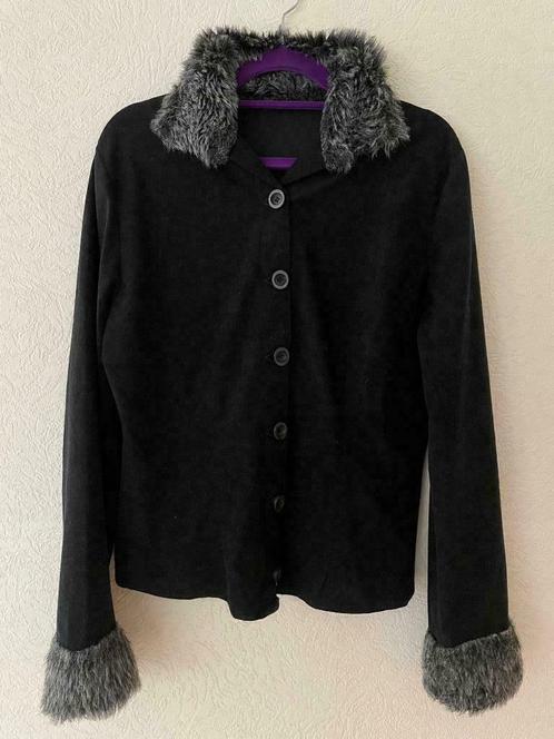 Zwarte vest met nepbont, Vêtements | Femmes, Pulls & Gilets, Comme neuf, Taille 38/40 (M), Noir, Enlèvement ou Envoi