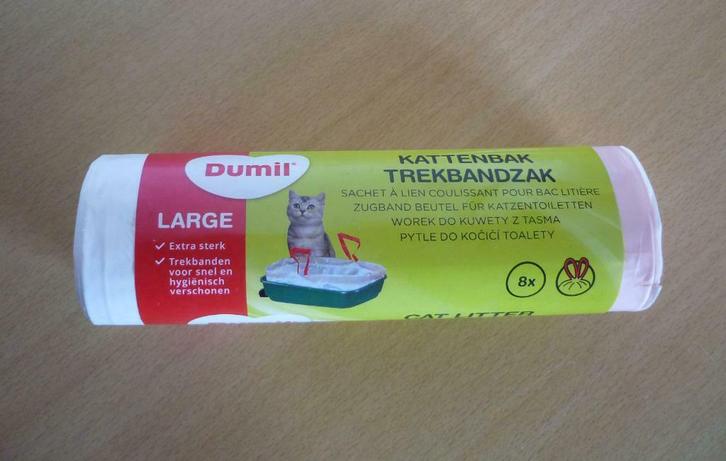 Dumil Rol Kattenbak trekbandzak wegwerpzak Kattenbakzak L, Dieren en Toebehoren, Overige Dieren-accessoires, Ophalen of Verzenden