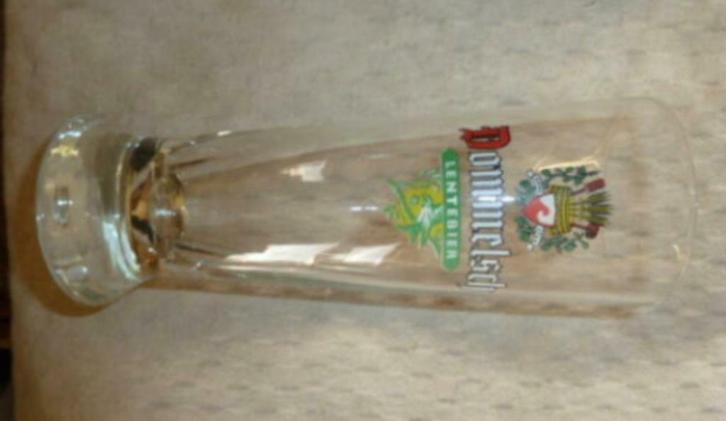 #C bier glas DOMMELSCH LENTEBIER Anno 1744, Verzamelen, Glas en Drinkglazen, Gebruikt, Bierglas, Ophalen of Verzenden