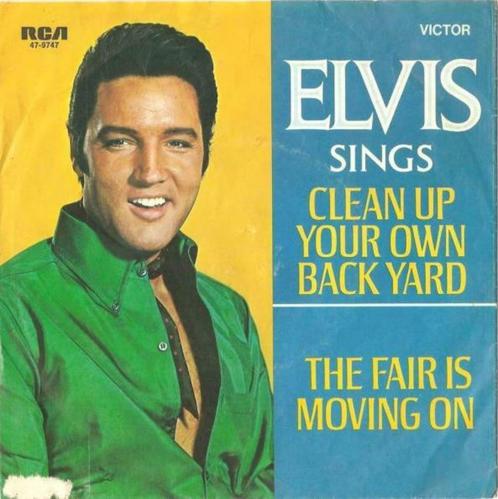 Elvis Presley ‎– Clean Up Your Own Back Yard / The Fair Is M, CD & DVD, Vinyles | Rock, Comme neuf, Rock and Roll, Autres formats