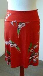 Rood gebloemd soepel vallend A-lijn rokje PTC maat S, Ophalen of Verzenden, Zo goed als nieuw, Knielengte, Maat 36 (S)