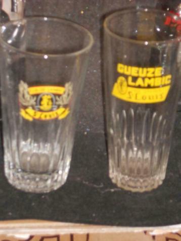Bierglazen.Gueuze.Lambic.St Louis.Timmermans.Bellevue. D 69, Enlèvement ou Envoi, Comme neuf, Verre ou Verres, Autres marques