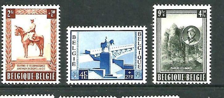 België 1954 20ste verj. Overlijden albert I OBP 938/940**, Postzegels en Munten, Postzegels | Europa | België, Postfris, Orginele gom