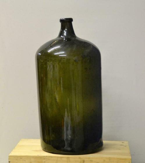 Zeer grote oude geblazen glazen fles, Antiek en Kunst, Curiosa en Brocante, Ophalen