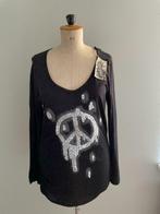 Zwarte T-Shirt XL met strass van Jean Paul (Berlin)  - Nieuw, Neuf, Taille 46/48 (XL) ou plus grande, Enlèvement ou Envoi, Manches longues