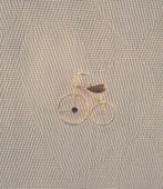 Vintage broche - hanger in de vorm van een fiets, Ophalen, Overige materialen, Broche