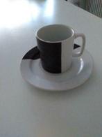 Espresso kopjes zwart/wit 6 stuks, Kop(pen) en/of Schotel(s), Gebruikt