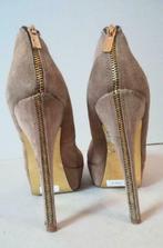 146A* ALDO sexy escarpins taupe cuir high heels (37), Escarpins, Porté