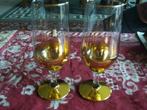 2 vintage wijnglazen, Glas, Overige stijlen, Glas of Glazen, Gebruikt