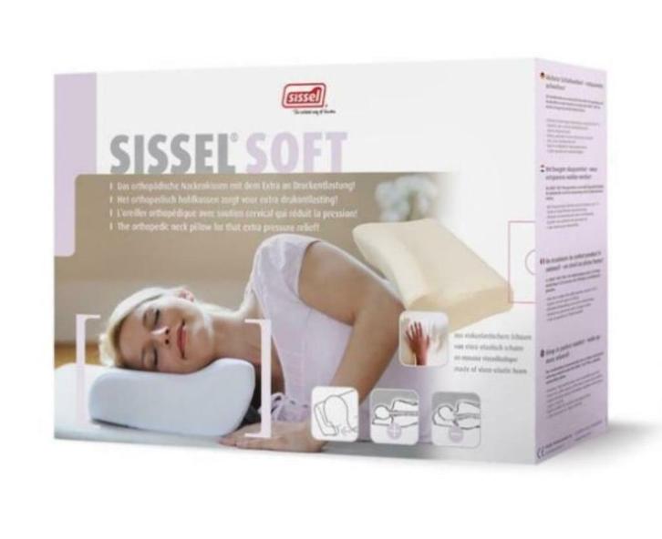 Sissel: orthopedisch hoofdkussen Soft - New!, Maison & Meubles, Chambre à coucher | Lits, Neuf, Autres matériaux, Blanc, Enlèvement ou Envoi