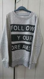 Sweater Follow your dreams merk Zara mt 134-140, Enfants & Bébés, Vêtements enfant | Taille 134, Pull ou Veste, Utilisé, Zara