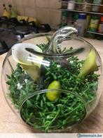 Très jolie pomme en verre garnie à l intérieur