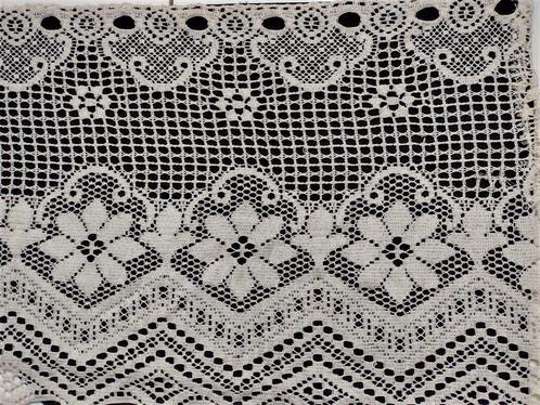 ② Rideaux brise-vue en crochet, écru: larg 97, 110, 164, 196 — Ameublement