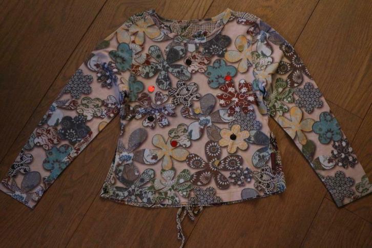 Bloesje - 110 - CARBONE - Perfecte staat! Katoen, Kinderen en Baby's, Kinderkleding | Maat 110, Zo goed als nieuw, Meisje, Shirt of Longsleeve