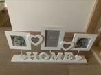 Cadre en bois blanc - décoration avec photos - « home », Maison & Meubles, Comme neuf