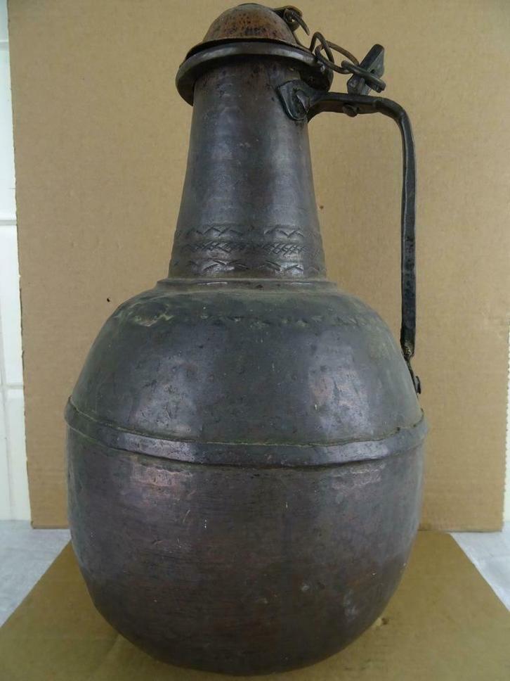 Antieke koperen kan koperen waterkan Marokkaans antiek 1890, Antiek en Kunst, Antiek | Brons en Koper, Koper, Ophalen of Verzenden