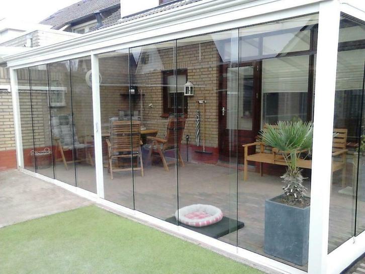 Goedkope en luxe glaswand, 64, 82, 98, of 104 cm breed, Doe-het-zelf en Bouw, Raamkozijnen en Schuifdeuren, Nieuw, Schuifpui, Aluminium