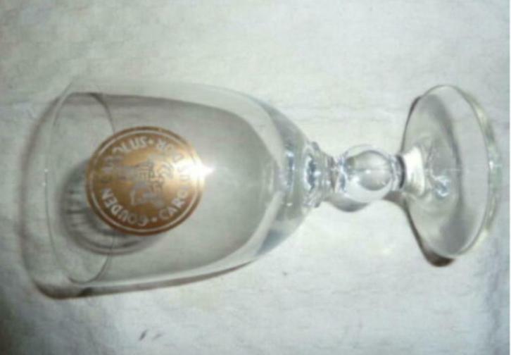 #E Bier glas GOUDEN CAROLUS " laag model " brij. Het Anker, Verzamelen, Glas en Drinkglazen, Gebruikt, Bierglas, Ophalen of Verzenden