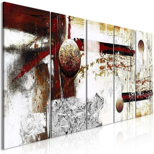 5 Delig schilderij op canvas Abstract Aarde 240 x 90 cm, Antiek en Kunst, Kunst | Schilderijen | Abstract, Verzenden