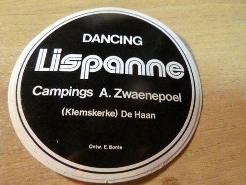 oude sticker klemskerke de haan dancing lispanne campings a., Collections, Autocollants, Neuf, Envoi