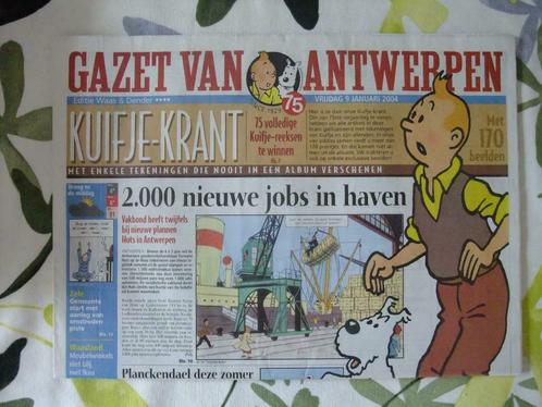 Speciale Kuifje krant "Gazet van Antwerpen" 2004 - NIEUW!!!, Boeken, Tijdschriften en Kranten, Zo goed als nieuw, Krant, Ophalen of Verzenden