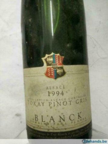 Bouteille de vin Tokay Pinot Gris 1994 Alsace, Neuf, Enlèvement ou Envoi, Pleine, Vin blanc