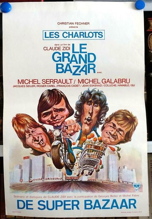 Filmposter Le grand bazar / De super bazaar, Collections, Posters & Affiches, Utilisé, Cinéma et TV, A1 jusqu'à A3, Rectangulaire vertical