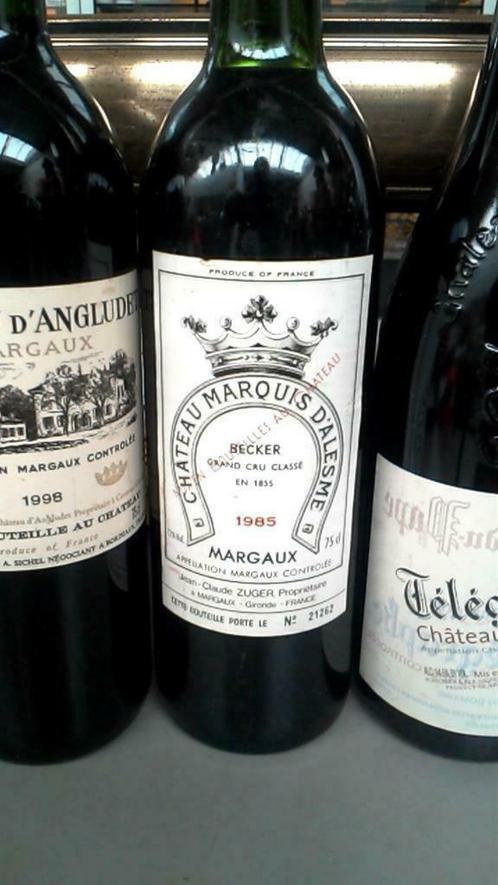 bouteille de vin 1985 chateau marquis d'alesme ref12003088, Collections, Vins, Utilisé, Vin rouge, France, Pleine, Enlèvement ou Envoi