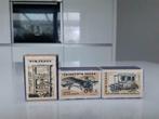 Vintage houten luciferdoosjes vliegtuig auto  drukpersen, Verzamelen, Ophalen