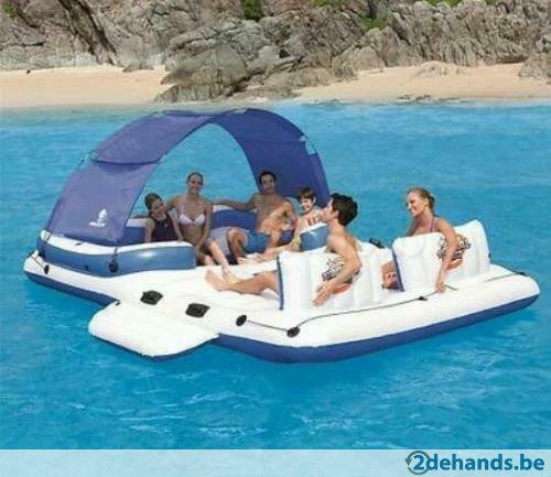 Opblaasbaar Drijvend Sunshade Relax Eiland . 6-Persoons!!!, Watersport en Boten, Motorboten en Motorjachten, Nieuw, 6 tot 9 meter