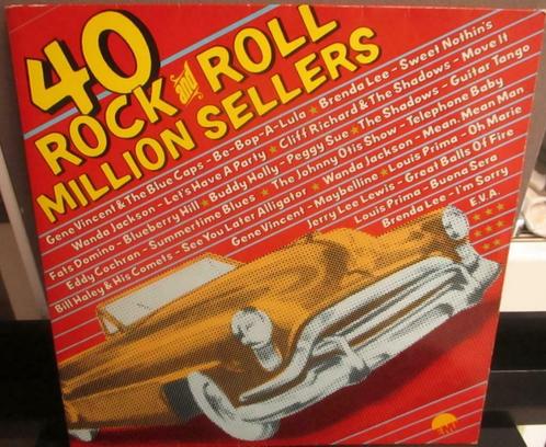 40 Rock And Roll Million Sellers, 2 x LP's 1978 Nieuw Staat, Cd's en Dvd's, Vinyl | Rock, Zo goed als nieuw, Rock-'n-Roll, Overige formaten