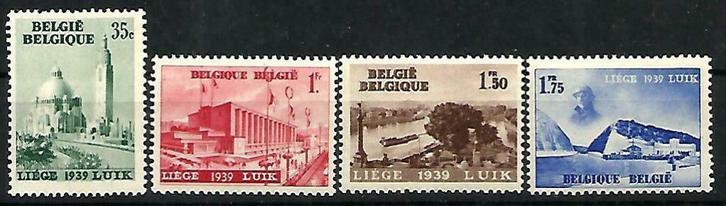 België 1938 Tentoonstelling v/h water te Luik OBP 484/7**, Postzegels en Munten, Postzegels | Europa | België, Postfris, Orginele gom