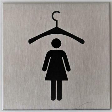 Pictogramme, plaque signalétique « vestiaire DAMES » beschikbaar voor biedingen